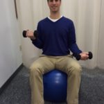 Photo 3- Core Exercises On Ball: Biceps Curls